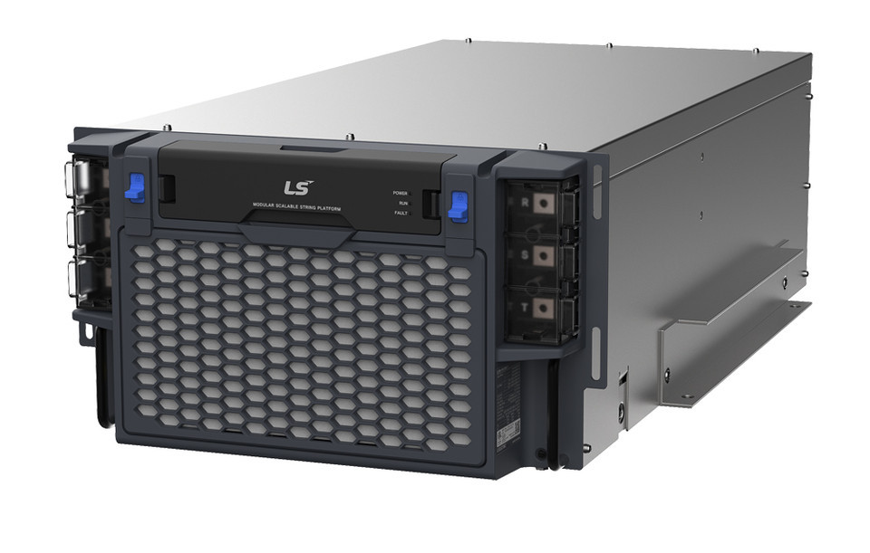 ▲LS일렉트릭(LS ELECTRIC)이 북미시장을 겨냥해 LS Modular Scalable String Platform’이란 PCS(전력변환장치)용 인버터 솔루션을 개발·출시했다.