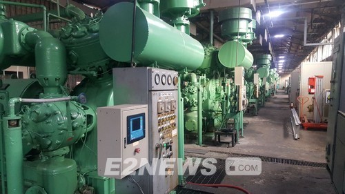 ▲ESCO사업을 통해 전력 사용량을 개선한 석탄공사 압축기.