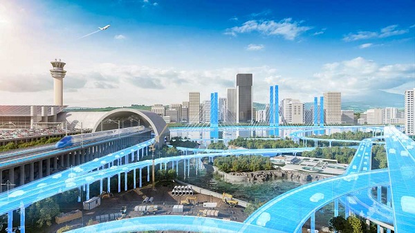 ▲오토데스크의 도시 구현 시뮬레이션 소프트웨어 InfraWorks를 활용해 스마트 도시 건설을 구축할 수 있다 (제공: 오토데스크) 