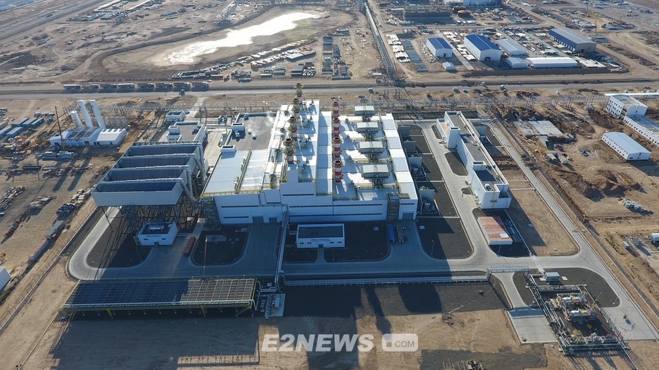 ▲두산에너빌리티가 2020년 카자흐스탄에 준공한 카라바탄 복합화력발전소 전경