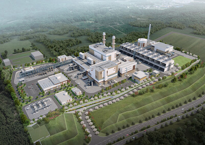 SK가스가 건설 중인 세계 최초의 LNG·LPG 듀얼 발전소 울산GPS 조감도.