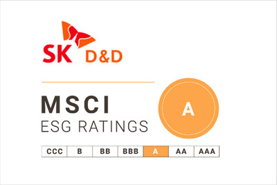 SK디앤디가 MSCI ESG 평가 A등급을 획득했다.(제공 SK디앤디)
