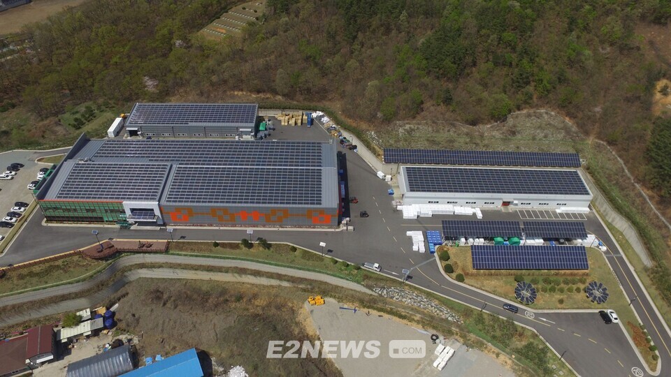 용인사업장에 설치된 태양광발전설비